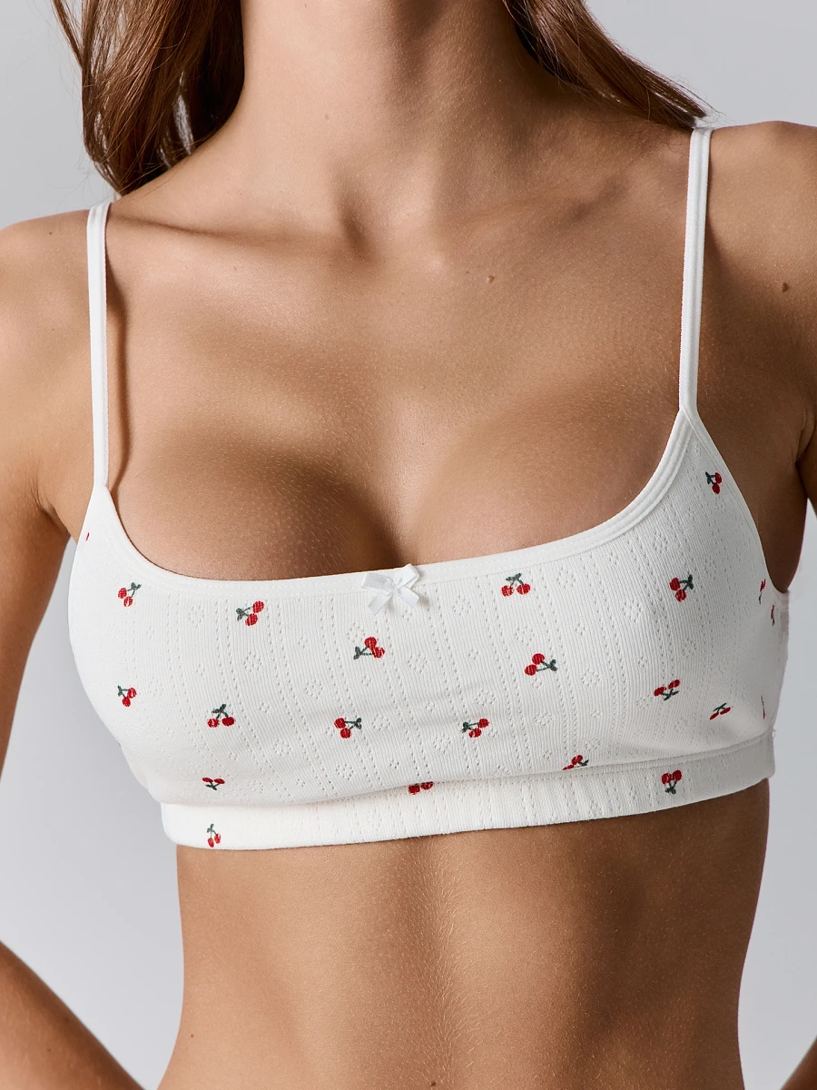 Топ женский бежевый с принтом, Бежевый;вишенки на молочном
Топ женский бежевый с принтом, Бежевый;вишенки на молочном