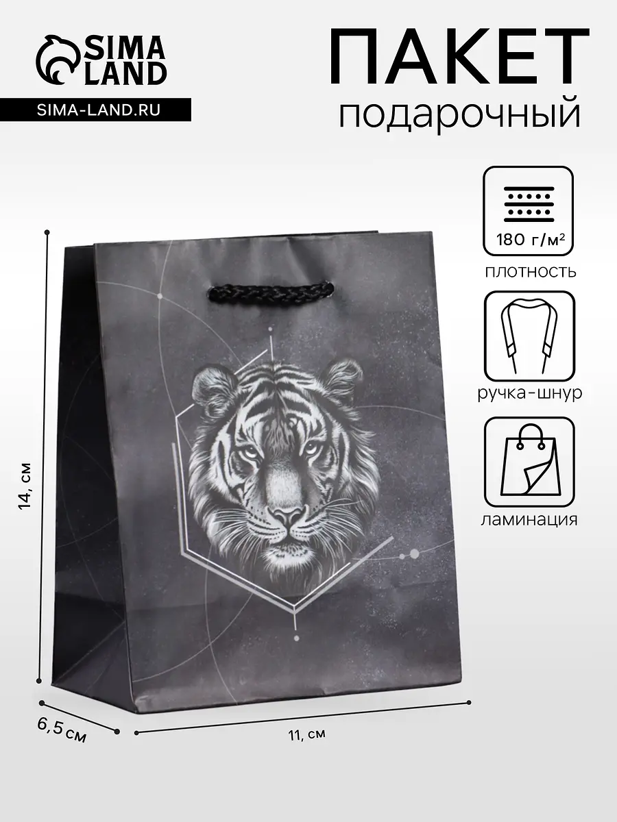 Пакет подарочный ламинированный, Черный
Пакет подарочный ламинированный, Черный