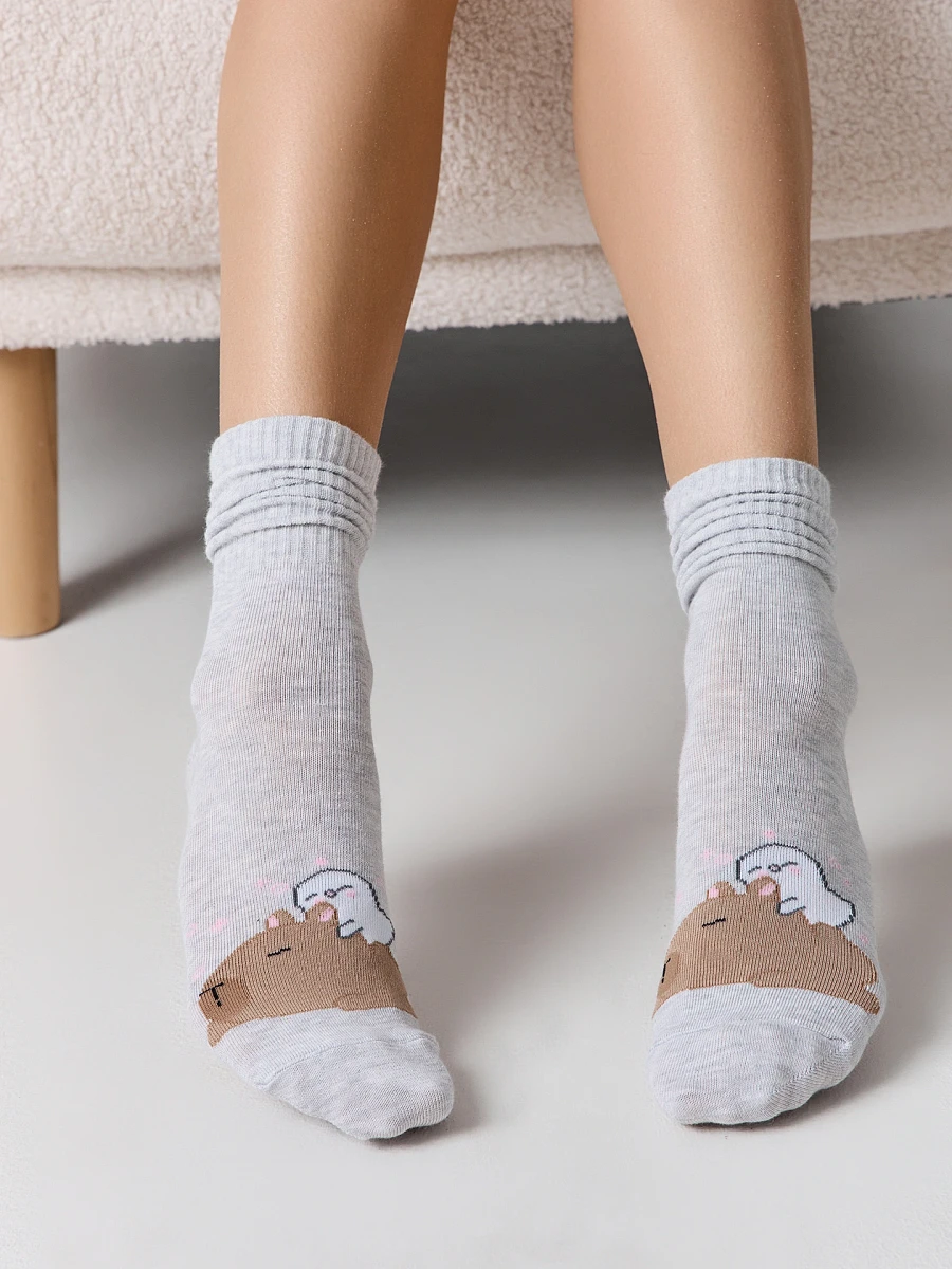 Носки женские, Св.серый меланж
Носки женские, Св.серый меланж