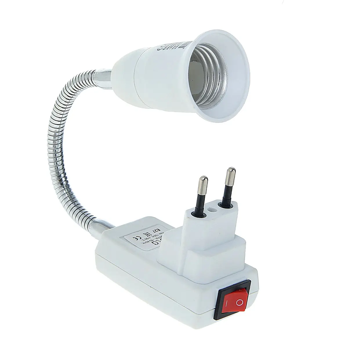 Переходник ecola, вилка-патрон, е27, 275×45 мм, с выключателем, гибкий, белый
Переходник ecola, вилка-патрон, е27, 275×45 мм, с выключателем, гибкий, белый