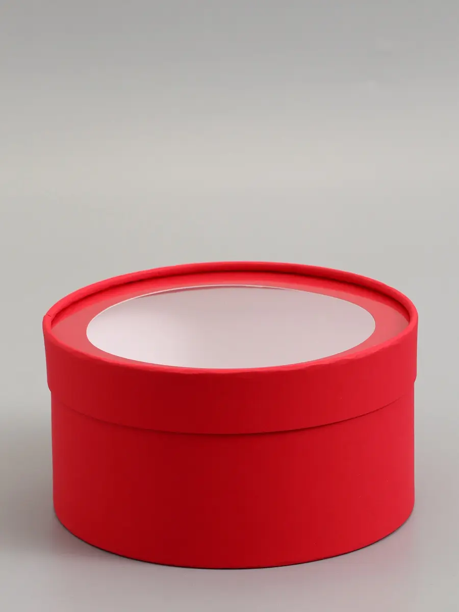 Подарочная коробка круглая, красная, завальцованная с окном, 21×11 см, Красный
Подарочная коробка круглая, красная, завальцованная с окном, 21×11 см, Красный