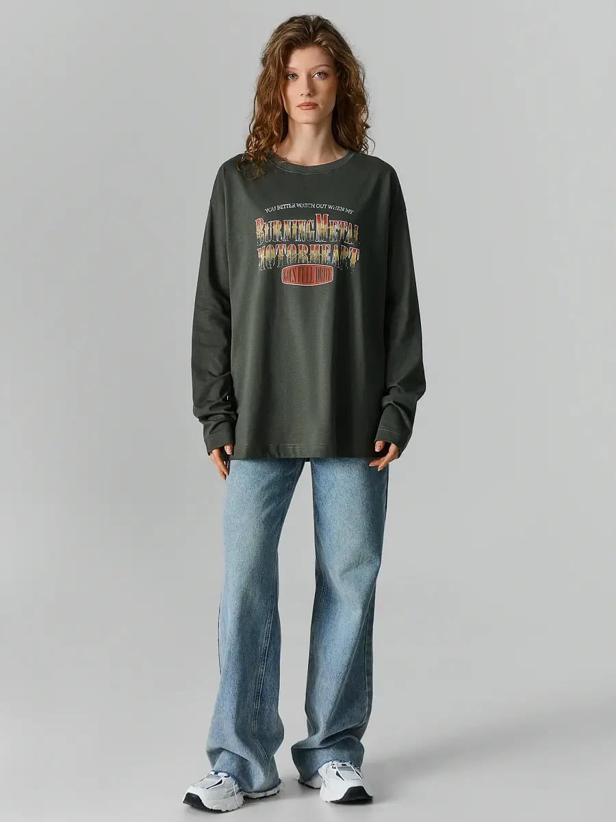 Джемпер женский, Т.хаки +печать
Джемпер женский, Т.хаки +печать