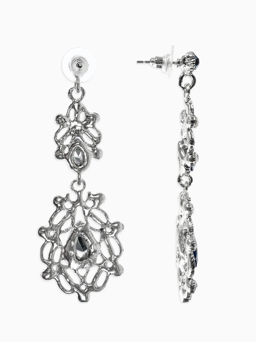 Серьги висячие со стразами, Синий
Серьги висячие со стразами, Синий