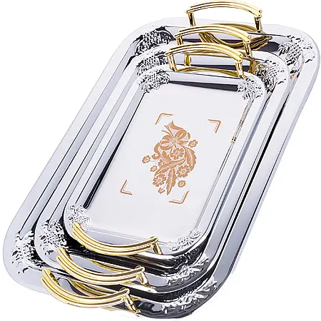 Набор подносов 3 предмета, Серебристый
Набор подносов 3 предмета, Серебристый