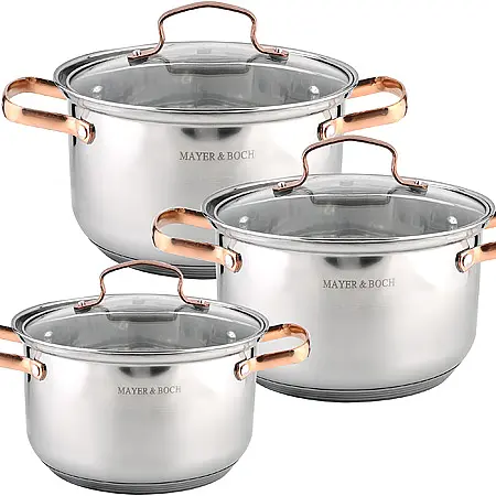 Набор кастрюль 3 шт, Золотистый;серебристый
Набор кастрюль 3 шт, Золотистый;серебристый