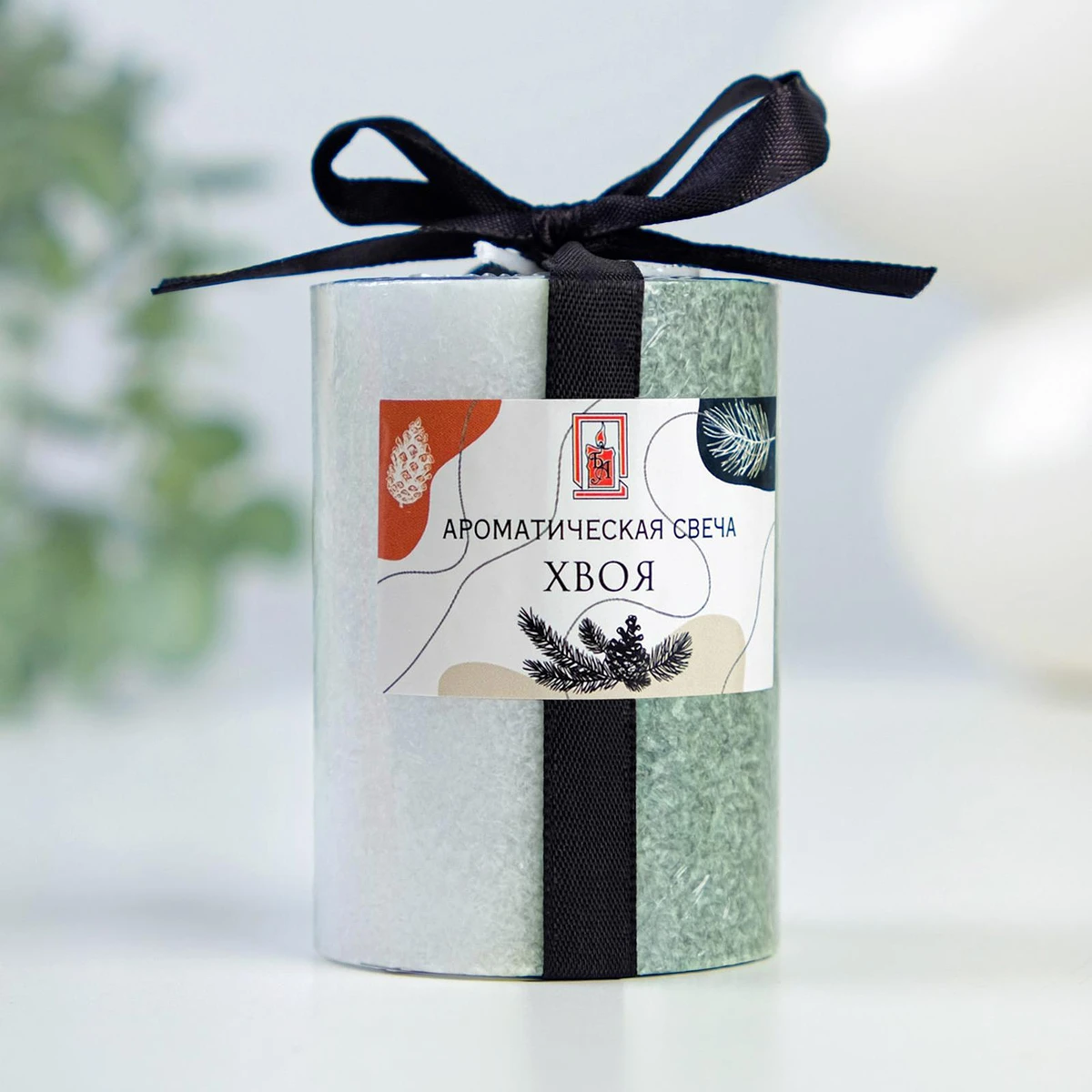 Ароматическая свеча-цилиндр, Зеленый;белый
Ароматическая свеча-цилиндр, Зеленый;белый