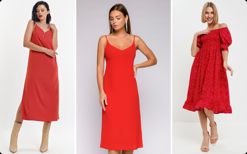 Удивительные идеи красного кружевного платья