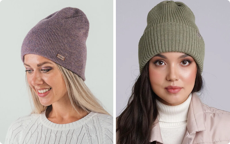 Модные вязаные шапки для женщин: головные уборы на зиму, тренды