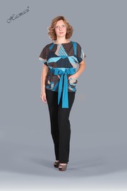 бирюзовый принт