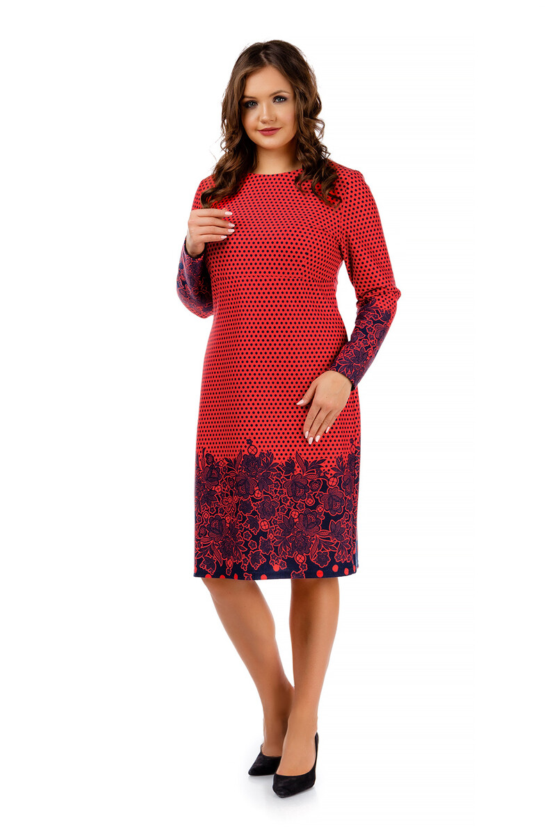 Платье Liza Fashion, размер 42, цвет красный 0166721 - фото 1