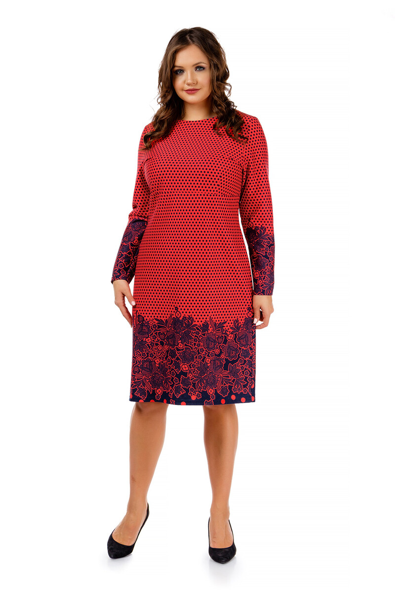 Платье Liza Fashion, размер 42, цвет красный 0166721 - фото 3