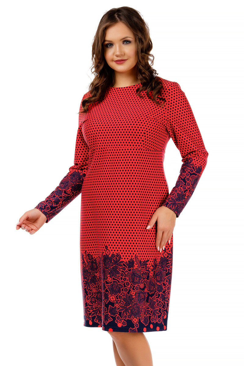 Платье Liza Fashion, размер 42, цвет красный 0166721 - фото 2