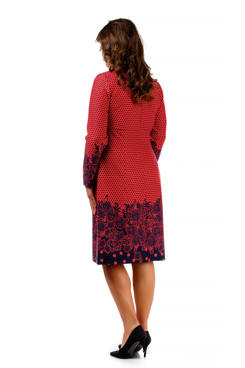 Платье Liza Fashion, размер 42, цвет красный 0166721 - фото 4