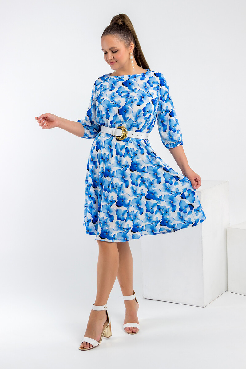 Платье Liza Fashion, размер 44, цвет разноцветный 0208411 - фото 1