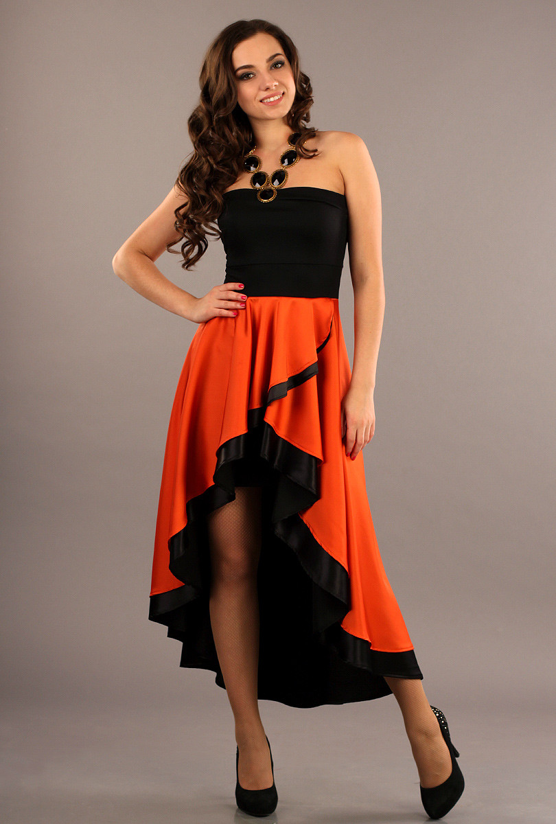 Подол платья. Черно оранжевое платье. Платье черное с оранжевым. Красное платье с подолом. Темно оранжевое платье.