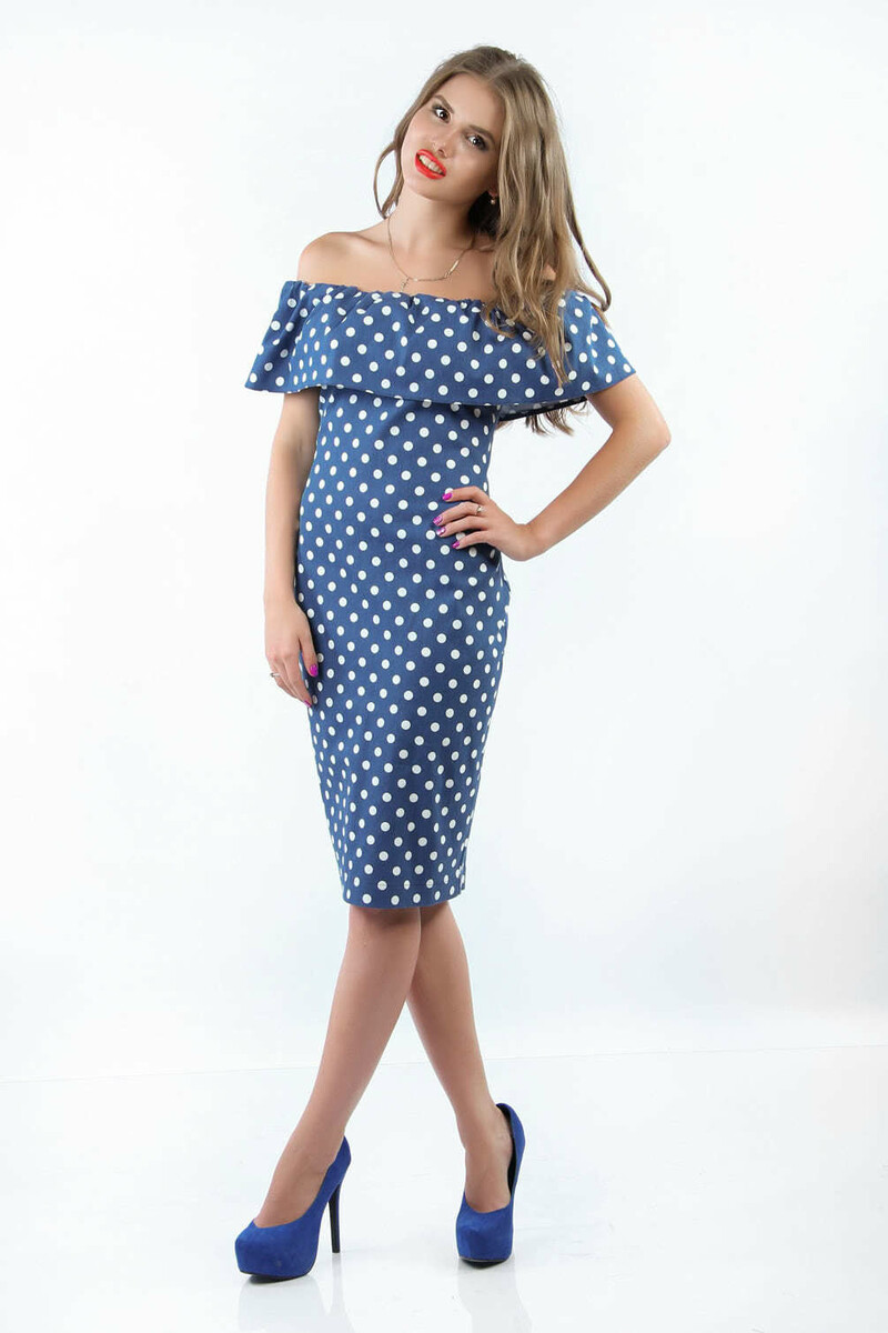 Платье Liza Fashion, размер 48, цвет голубой 0215302 - фото 2