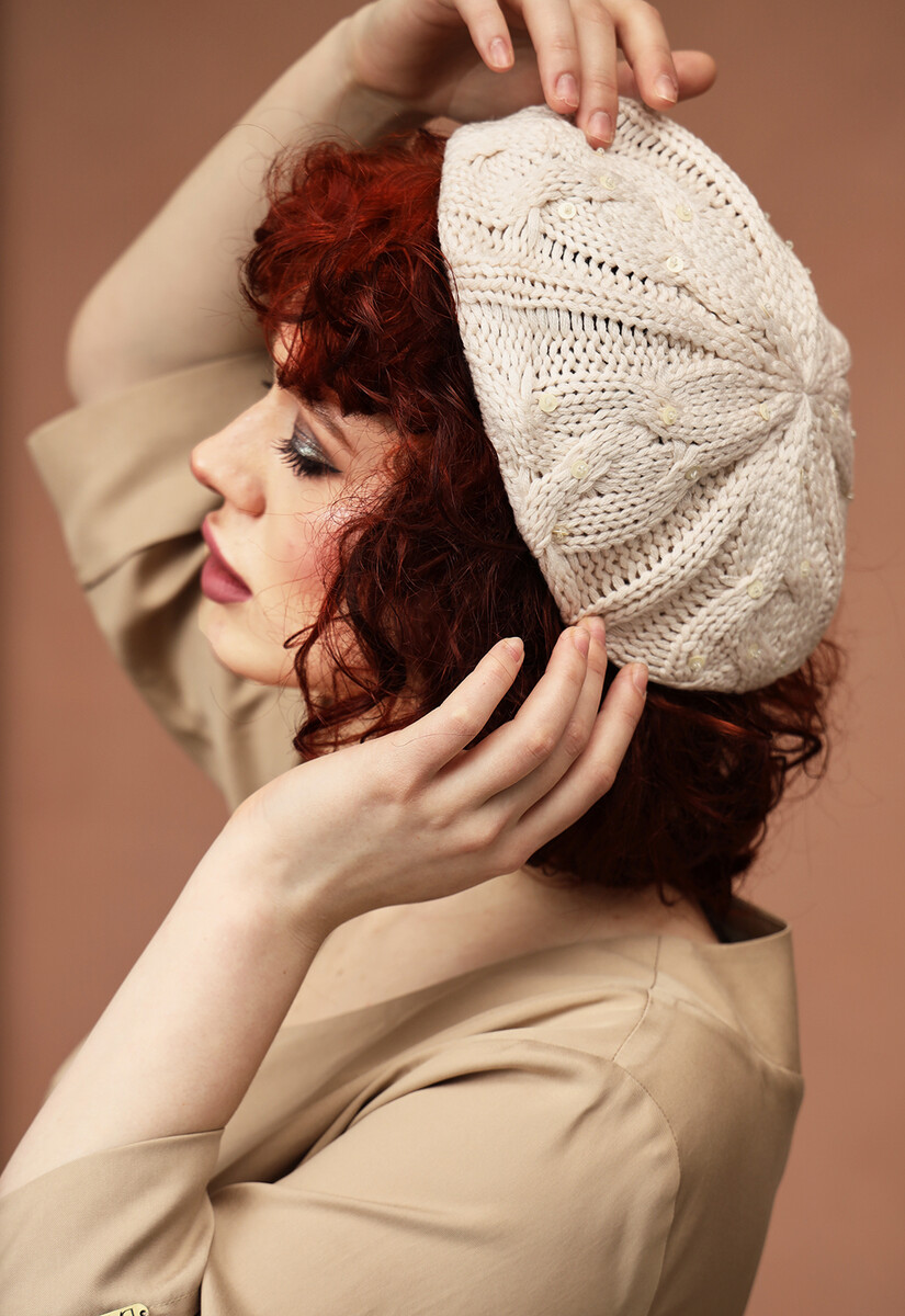 Шапка Dimma Fashion Studio 0272523 Бежевый  Фото 5