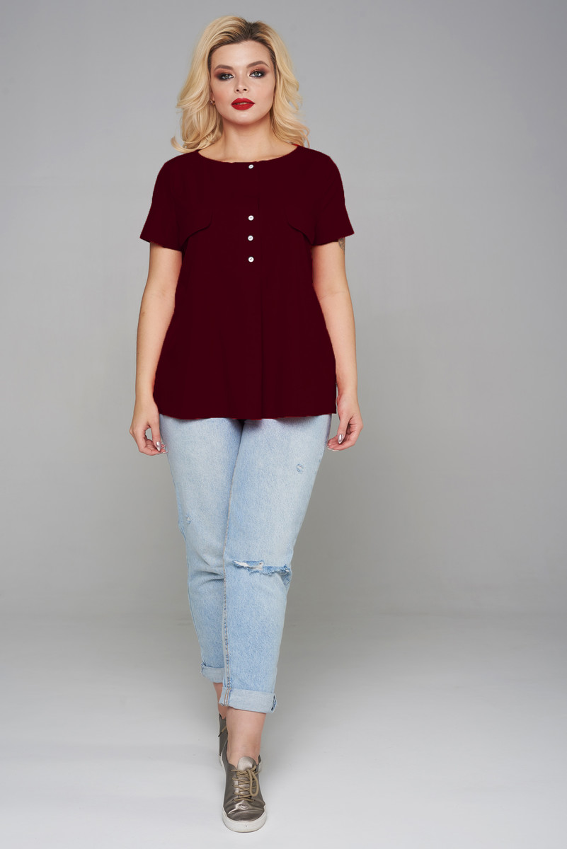 Блуза MARI-LINE, размер 44, цвет красный 0285076 - фото 1
