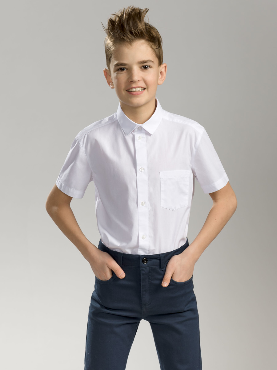 Bwct7070 сорочка верхняя для мальчиков(белый) (64/122)