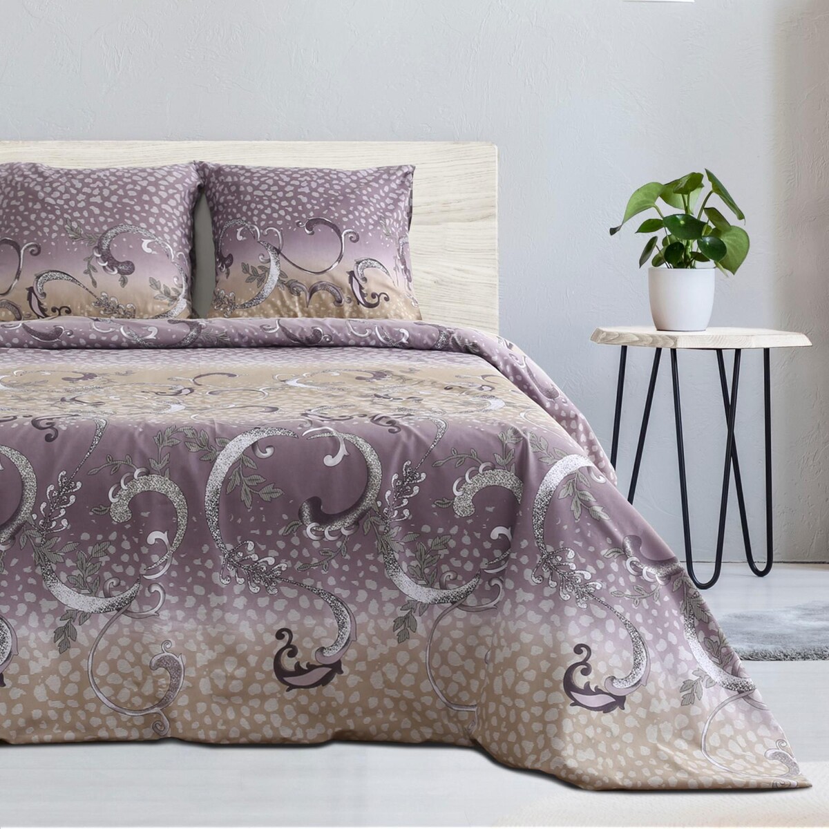 

Постельное белье, Коричневый;сиреневый