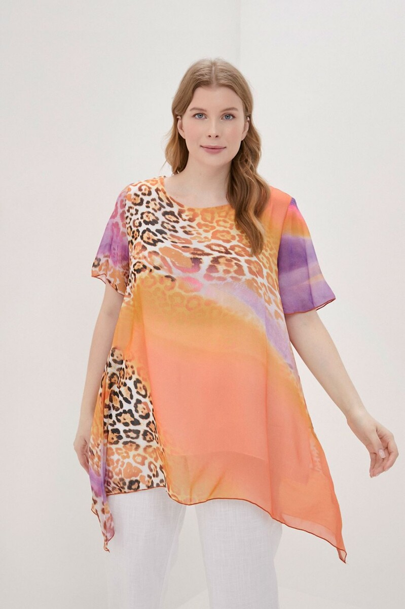 Блузка Amarti, размер 60, цвет оранжевый 0339925 - фото 2
