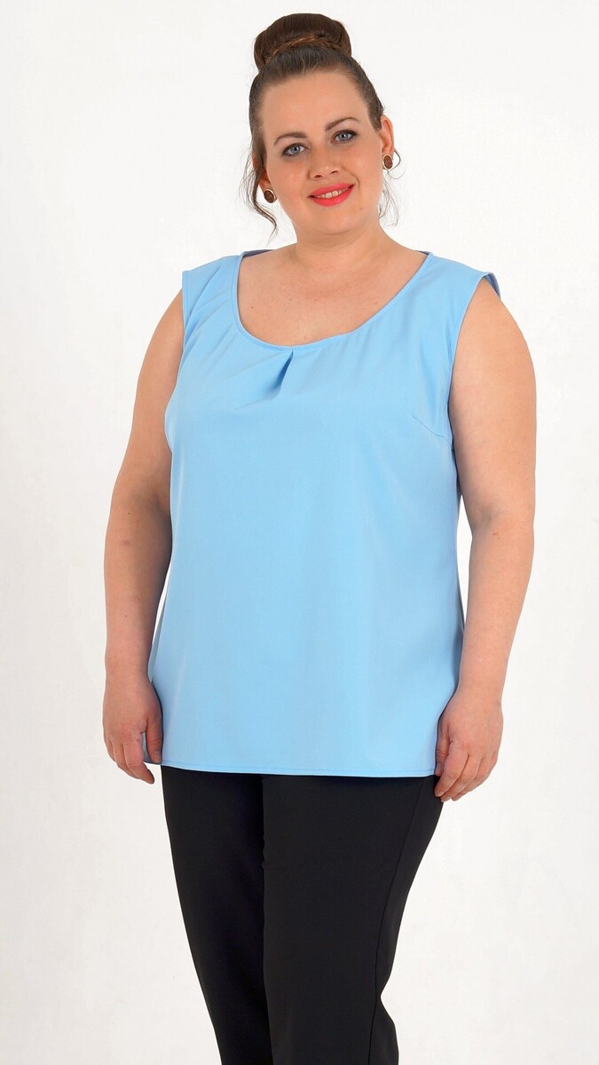 Блуза Malina, размер 44, цвет голубой 0358471 - фото 1