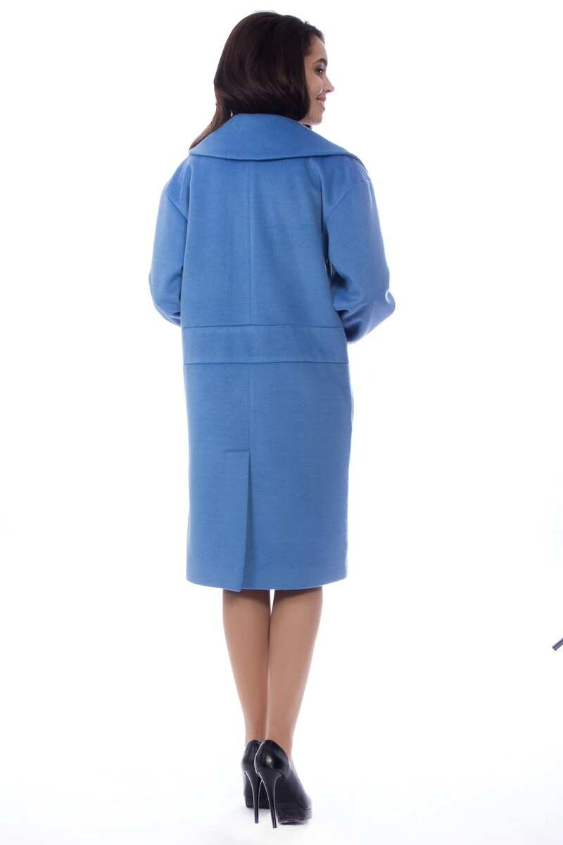 Пальто Wisell, размер 44, цвет голубой 0364323 однобортное - фото 4