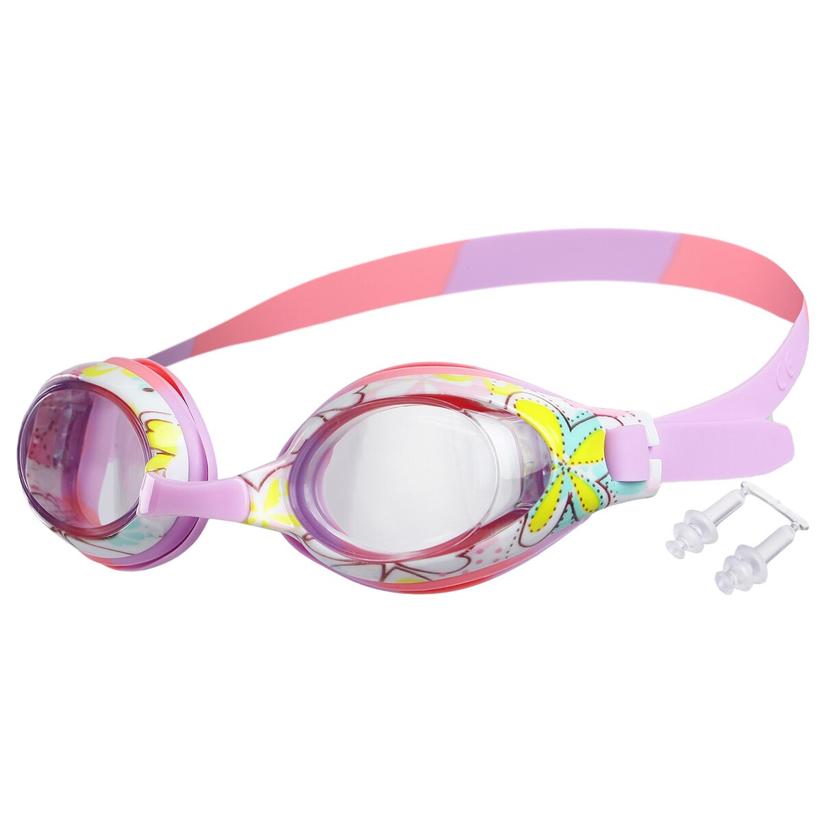 Очки для плавания детские onlytop, беруши очки для плавания детские onlytop беруши оранжевый