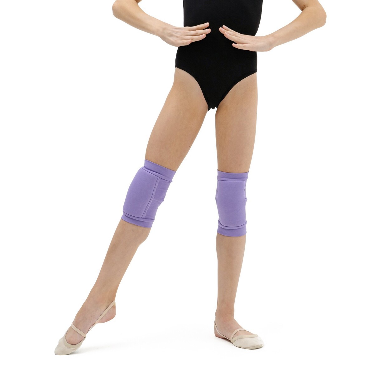 фото Наколенники для гимнастики и танцев grace dance, с уплотнителем, р. s, 7-10 лет, цвет сиреневый