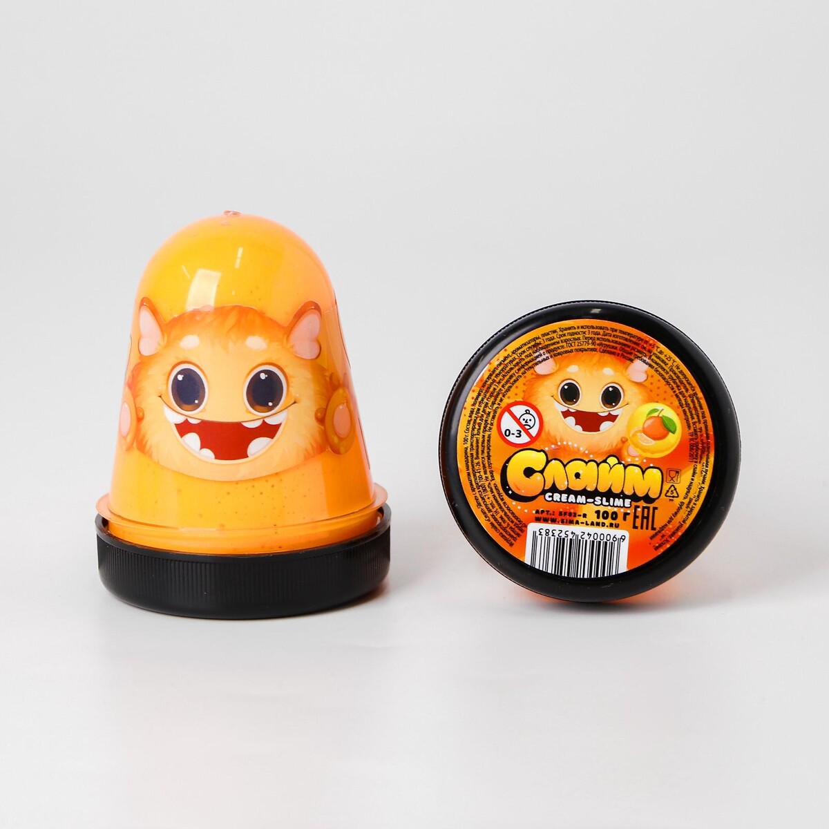 

Слайм cream-slime с ароматом мандарина, 100 г, Оранжевый