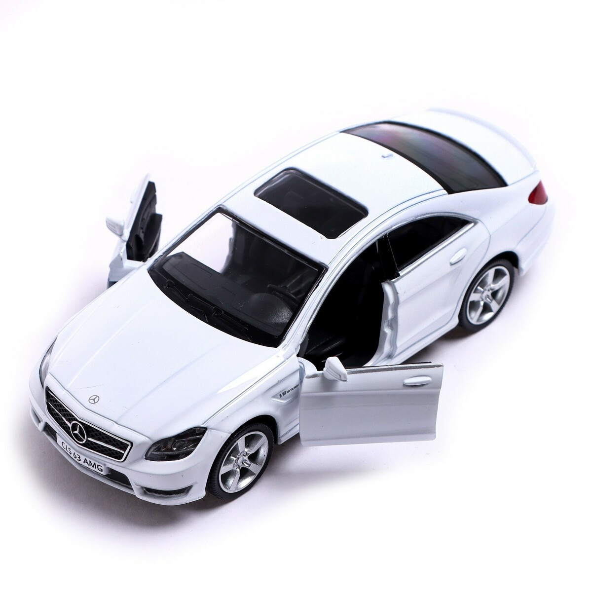 Машина металлическая mercedes-benz cls63 amg, 1:32, инерция, цвет белый  Автоград 0448359: купить за 810 руб в интернет магазине с бесплатной  доставкой