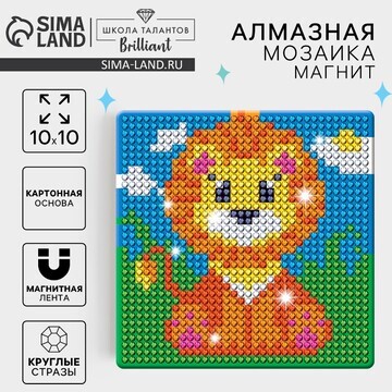 Алмазная мозаика на магните с полным зап