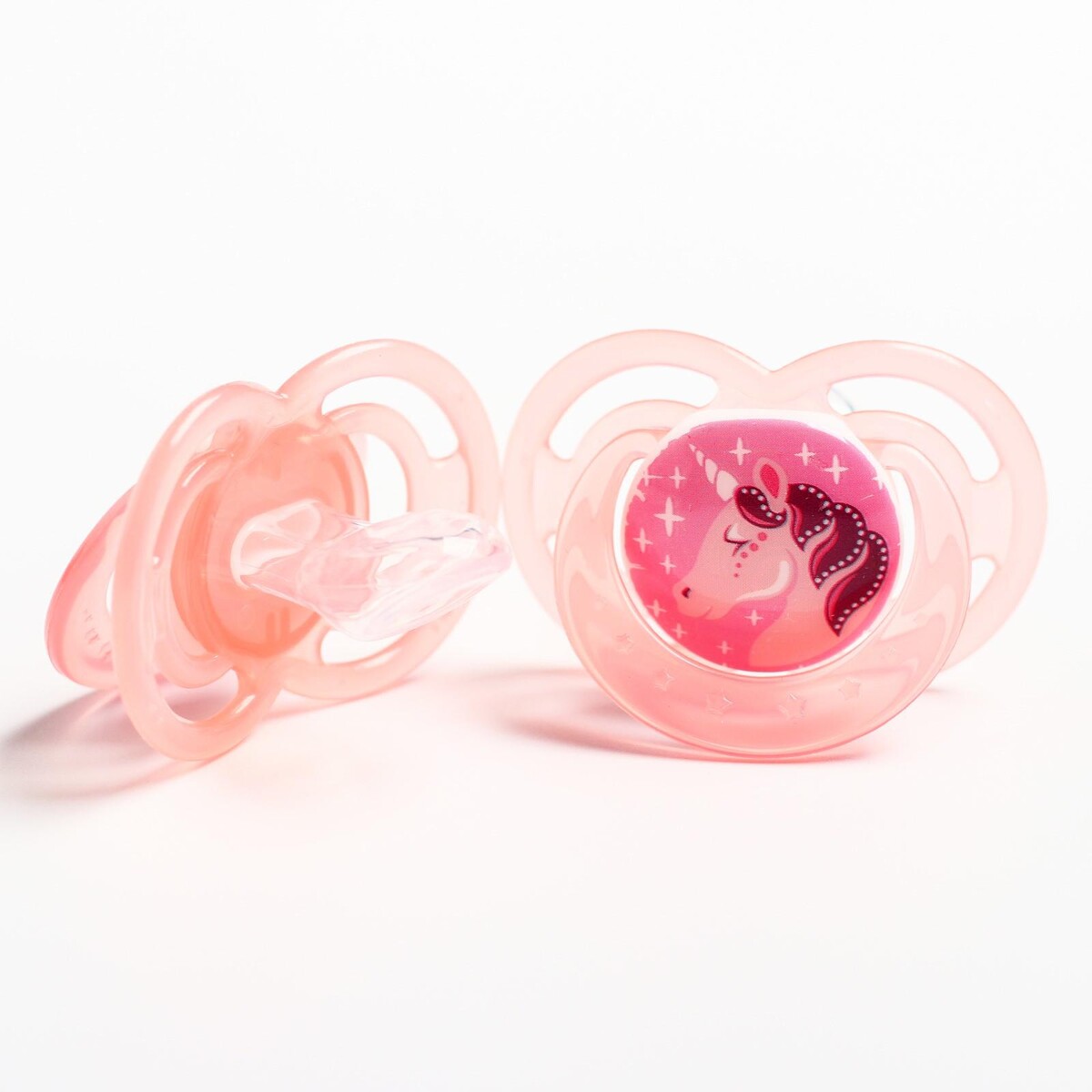Набор ортодонтических пустышек, 2 шт., силикон, от 3 мес., цвет розовый набор безопасности силикон прозрачный 14 шт