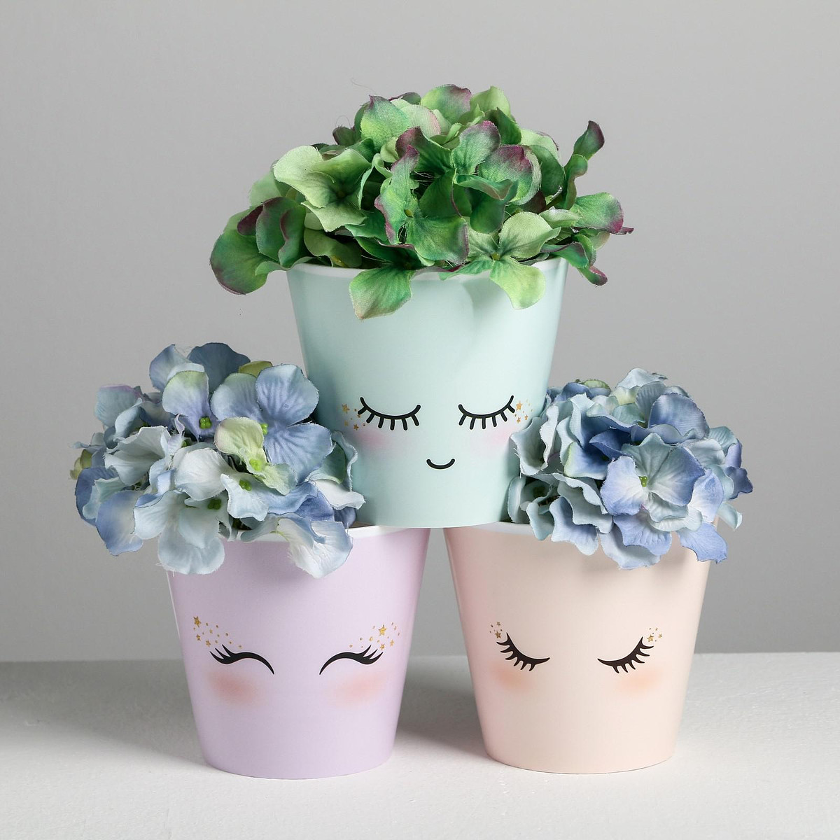 

Набор кашпо для цветов 3 в 1, Разноцветный