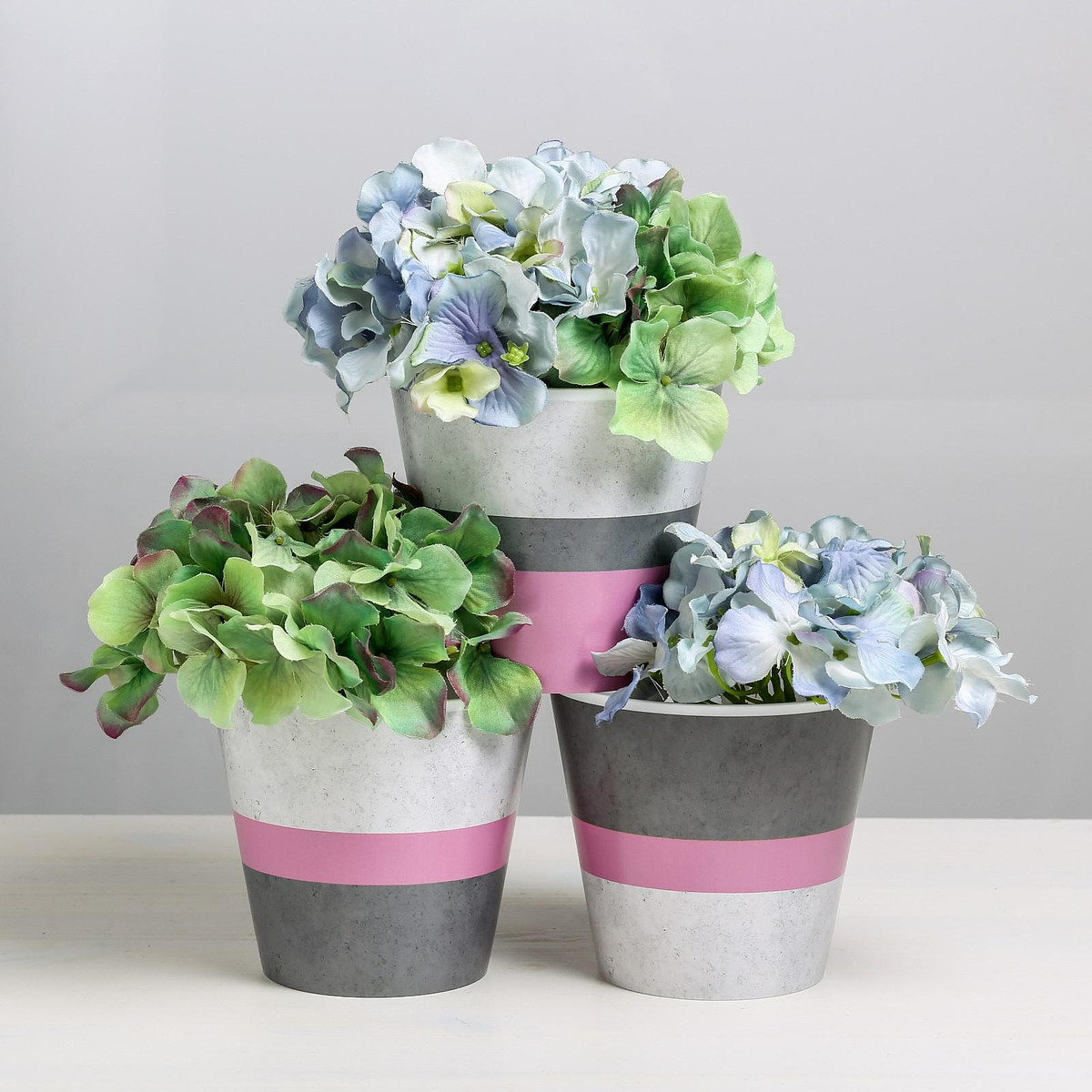 

Набор кашпо для цветов 3 в 1, Разноцветный