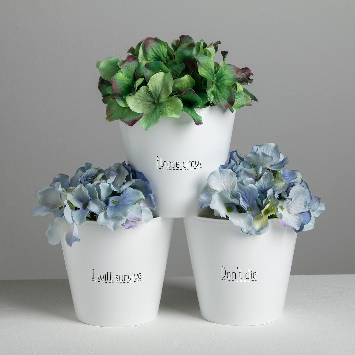 

Набор кашпо 3 в 1 please grow, 0.8 л, 11×12 см, Белый