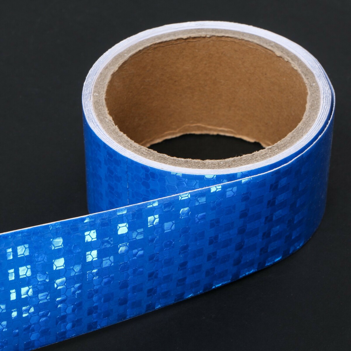 Светоотражающая лента, самоклеящаяся, синяя, 5 см х 3 м лента для бейджей 45 см металлический клип синяя brauberg 235733 20 шт