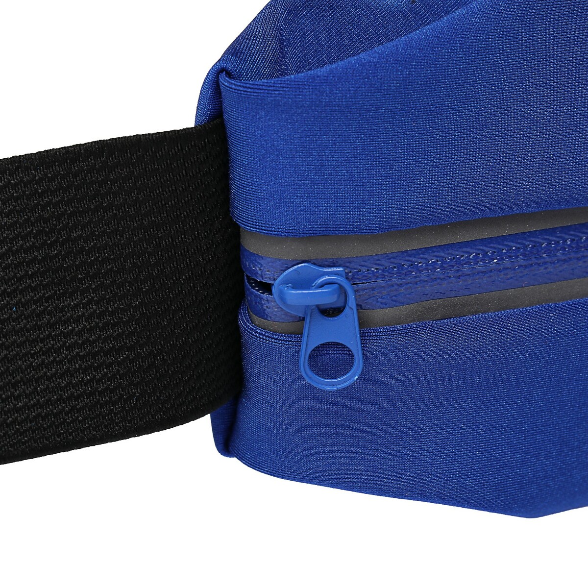 фото Спортивная сумка чехол на пояс luazon, управление телефоном, отсек на молнии, синяя luazon home