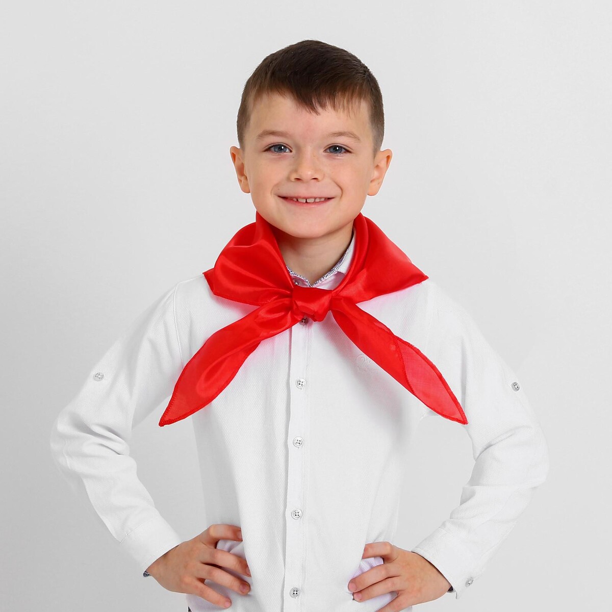 Галстук пионерский, цвет красный галстук пионерский 100% п э красный 120 × 35 см