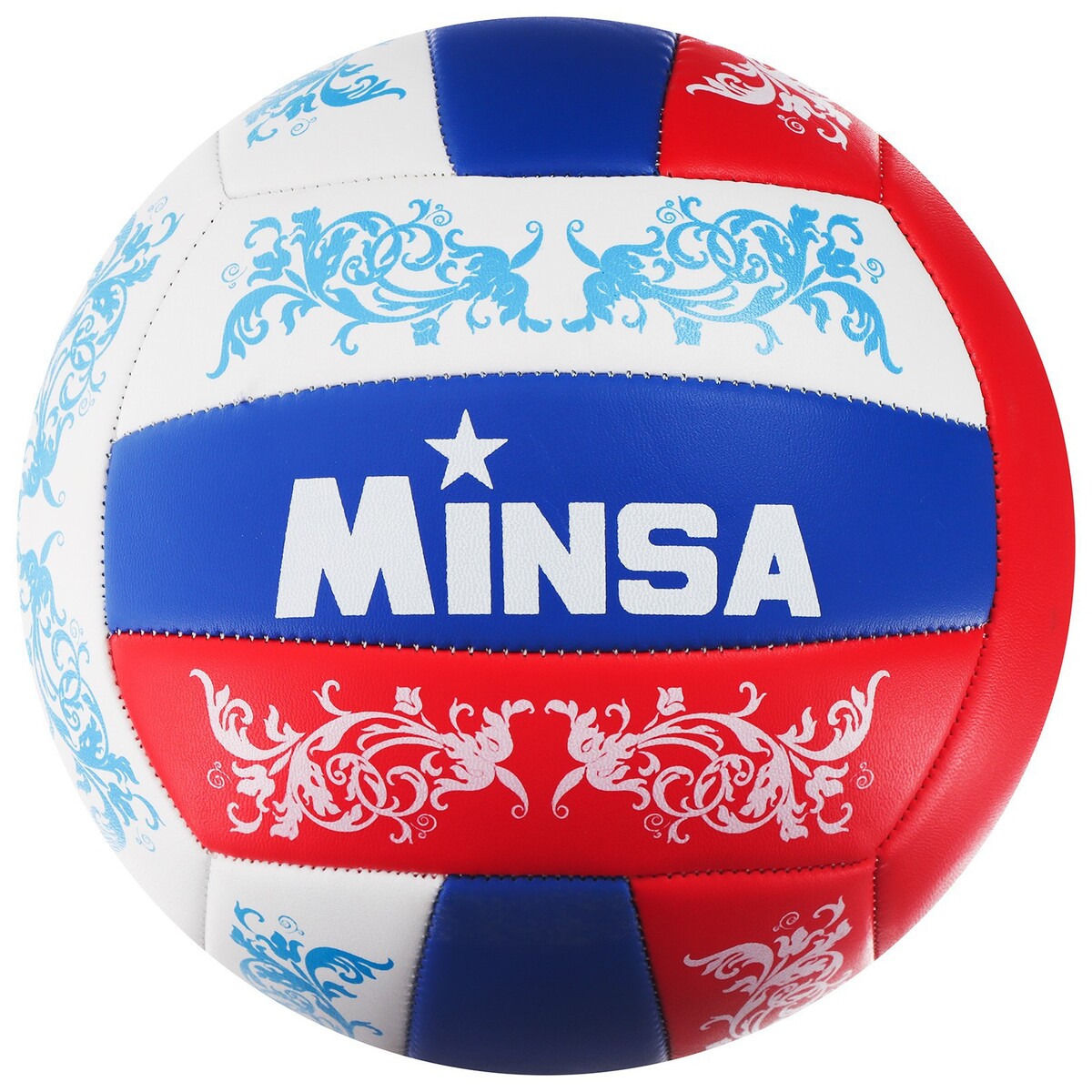 фото Мяч волейбольный minsa, пвх, машинная сшивка, 18 панелей, р. 5