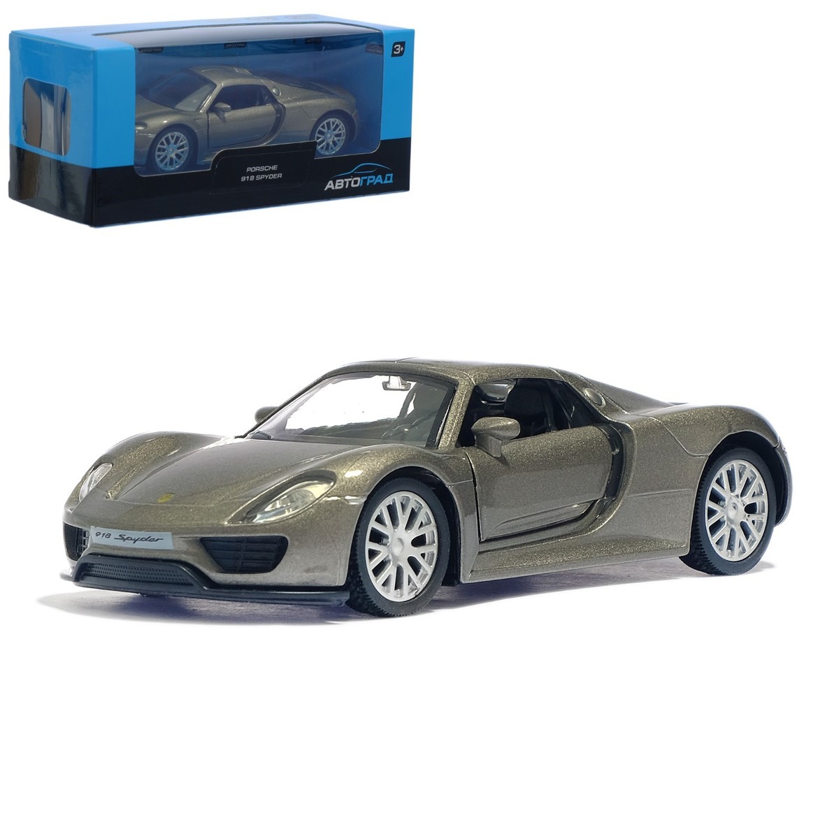 Машина металлическая porsche 918 spyder, 1:32, инерция, цвет серебристый  Автоград 0479039: купить за 480 руб в интернет магазине с бесплатной  доставкой