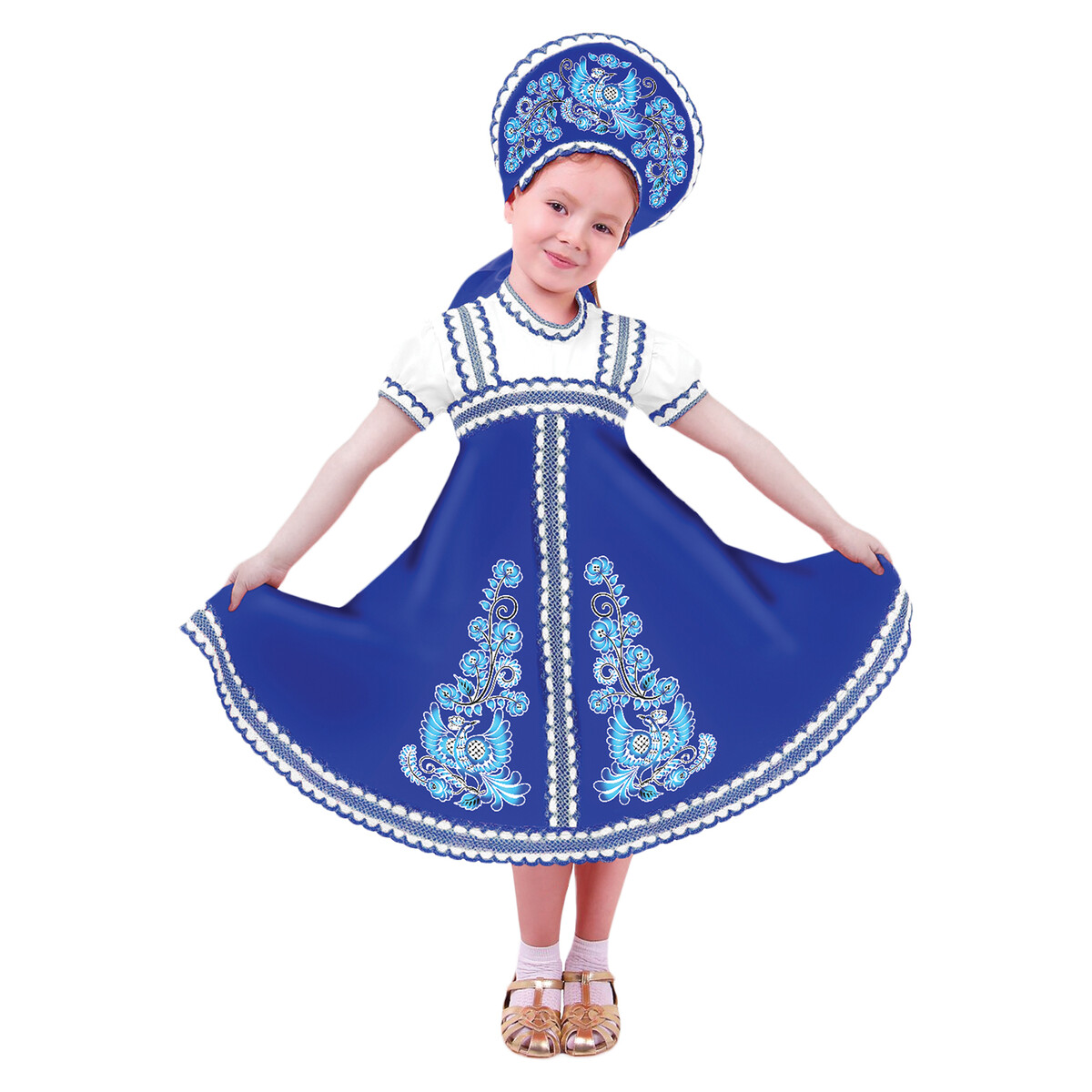 

Карнавальный русский костюм, Синий