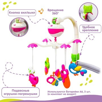 Мобиль музыкальный на кроватку крошка я