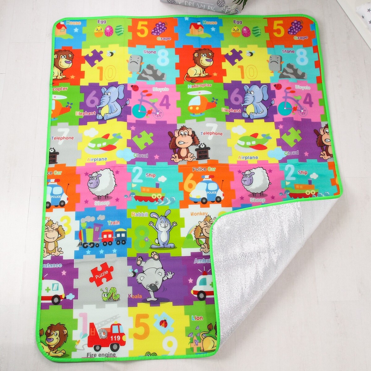 Игровой коврик для детей на фольгированной основе игровой коврик tessell пазл качалка лошадка