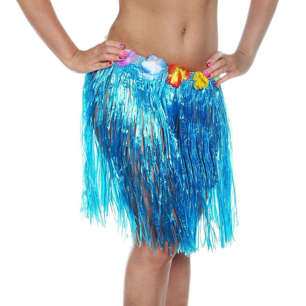 Гавайская юбка, цвет синий гавайская юбка 40 см голубой