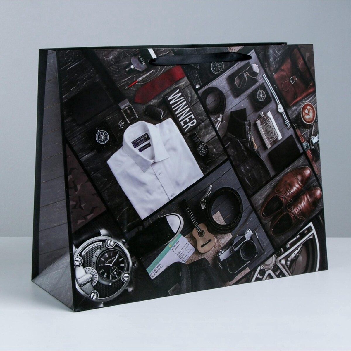 

Пакет подарочный ламинированный, упаковка,, Черный