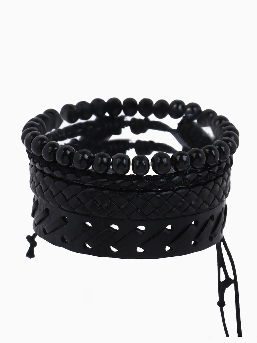 

Браслет кожа, Черный