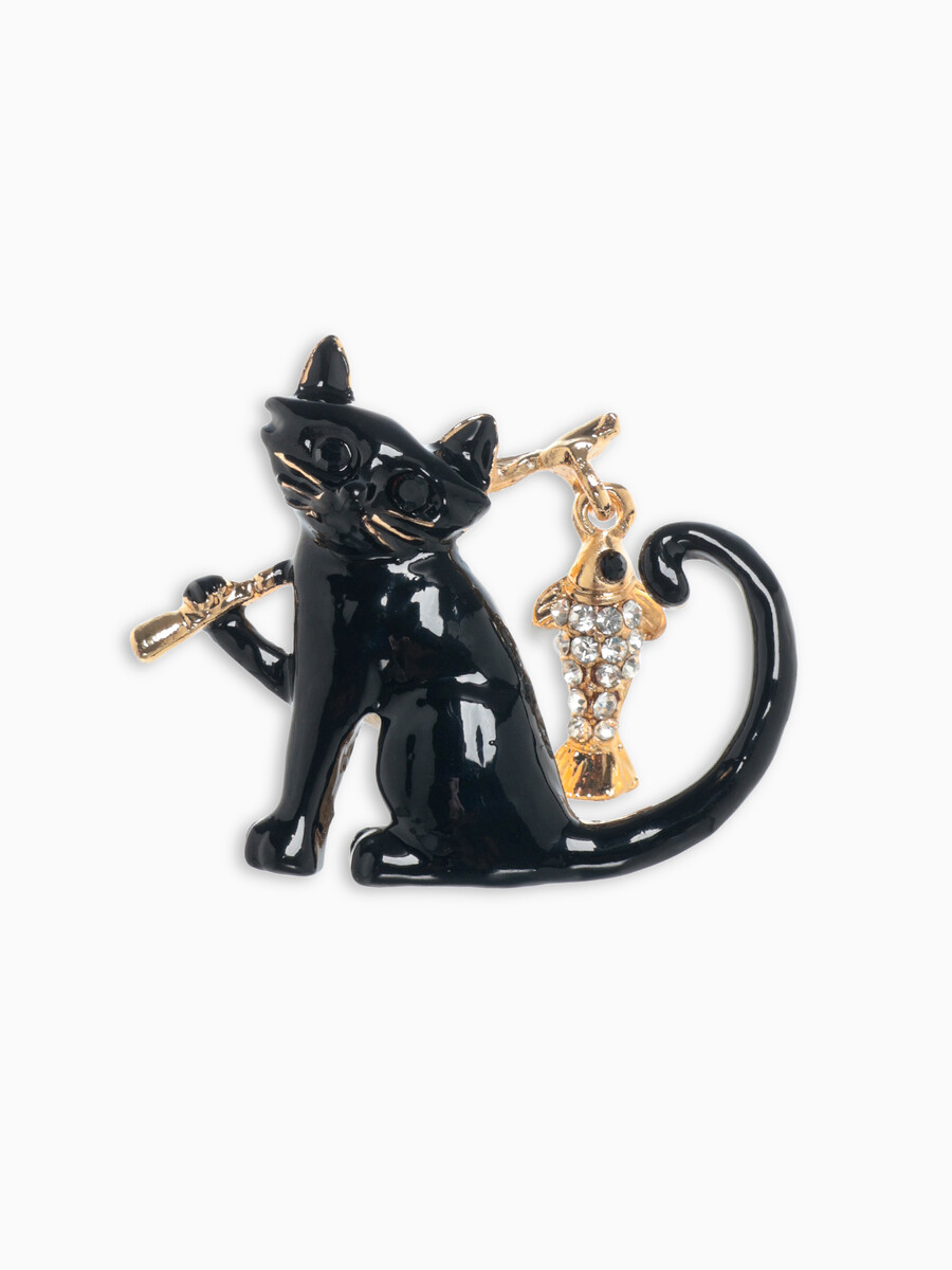 

Брошь, Черный