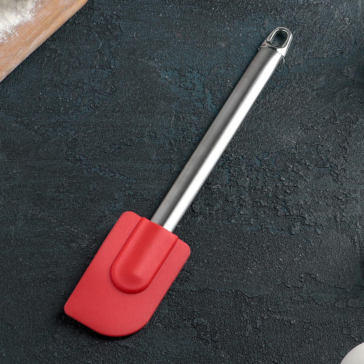 Лопатка кондитерская доляна ёрш для посуды доляна meli 34×6 см с поролоном бамбуковая ручка замшевая петелька