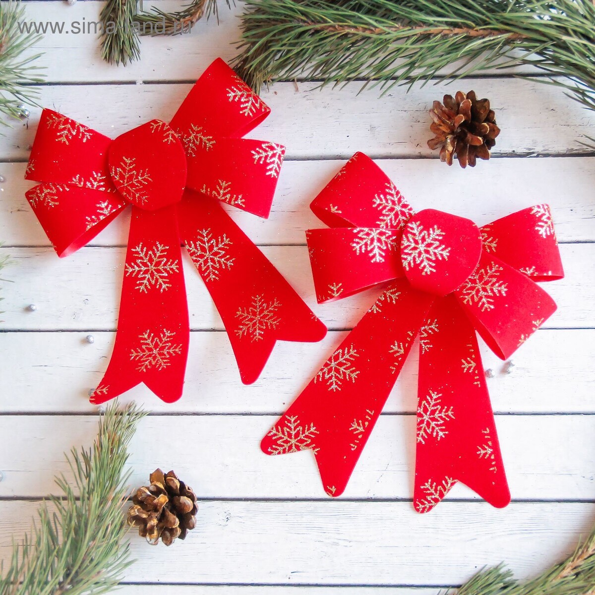 

Ёлочные игрушки 2 шт., Красный